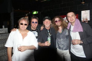 PAice, Welz, Glover, Walsh, Radner Backstage Basel Switzerland 2012 after Show Party.